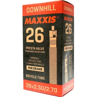 Камера Maxxis DOWNHILL 26x2.5/2.7, ніпель Presta 48 мм, 1.5 мм