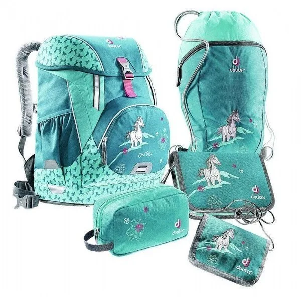 Набір рюкзаків та аксесуарів DEUTER OneTwoSet - Sneaker Bag 3037 petrol horse Набір рюкзаків та аксесуарів DEUTER OneTwoSet - Sneaker Bag 3037 petrol horse