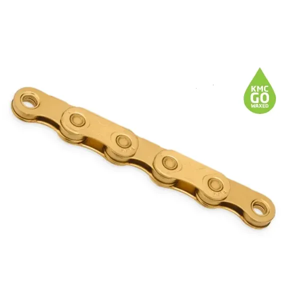 Цепь KMC X Flat Ti-N Gold 12/13 скоростей, 126 звеньев, с замком