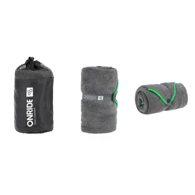 Рушник з махрової мікрофібри Onride Dry сірий (100х50) у чохлі