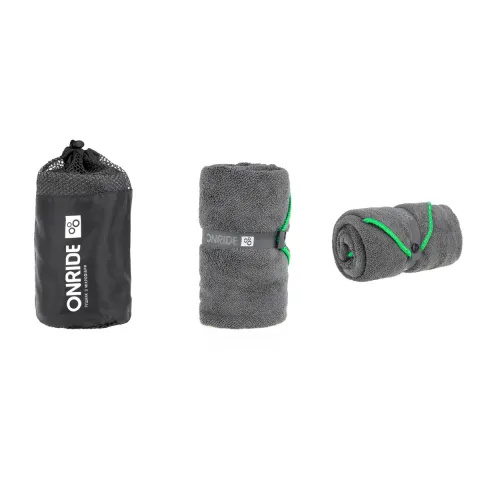 Полотенце из махровой микрофибры ONRIDE Dry, 120х60 см, серое, в чехле