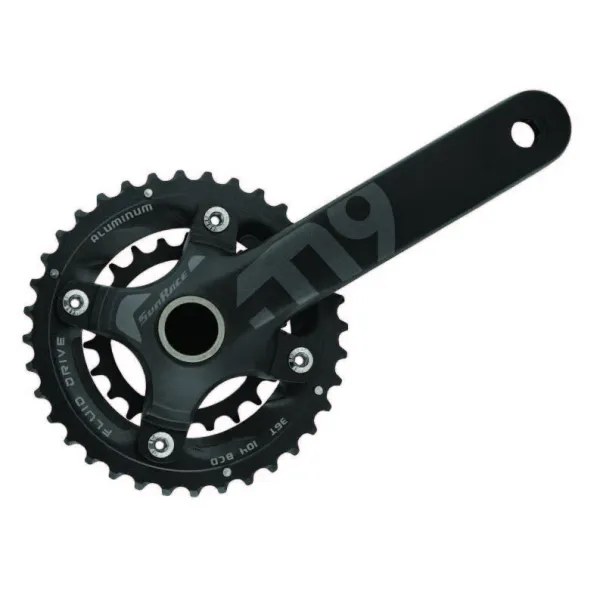 Комплект шатунов SunRace FCM966 Hollowtech, 175 мм, 36-22T, 104/64BCD, алюминиевая звезда, арт. FCM966.L0DD.DS1.BX