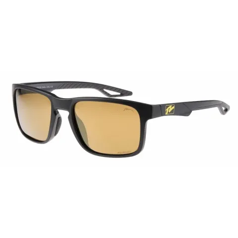 Окуляри Relax Baltra, чорні матові, лінза smoke (Polarized TAC 1,1 мм), gold mirror, кат. 3