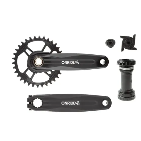 Комплект шатунів ONRIDE Solo Pro 1230, Hollowtech, 170 мм, 34T, 11/12 швидкостей, з кареткою, чорний