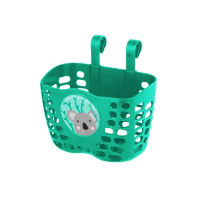 Детская корзина на руль KLS Buddy Коала, пластиковая, зелёный-бирюза