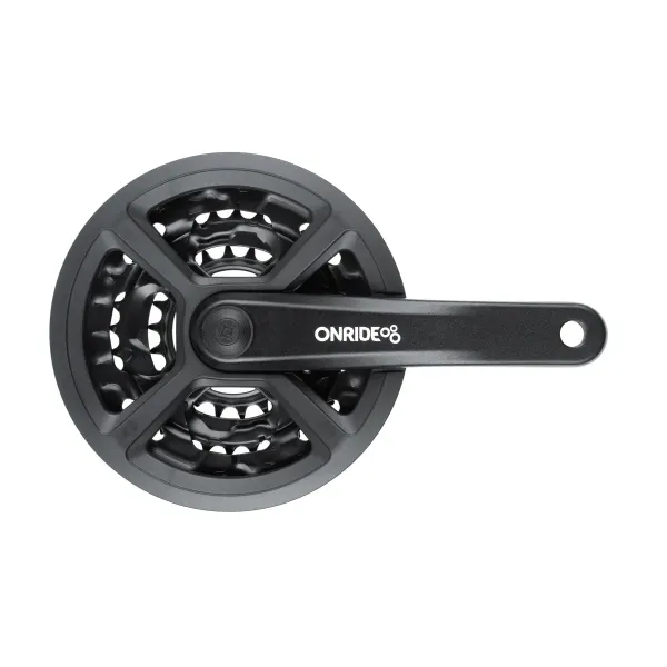Комплект шатунів Onride Trio 810P, під квадрат, 175 мм, 42-32-22T, чорний