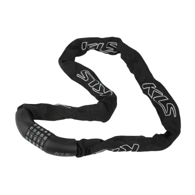 Велосипедный замок KLS Chainlock 6, кодовый, 6x1000 мм, черный
