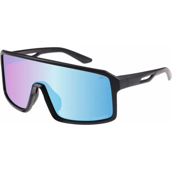 Очки Relax Gull черные матовые, линза smoke (Polarized TAC 1,0 мм), purple revo, кат. 3