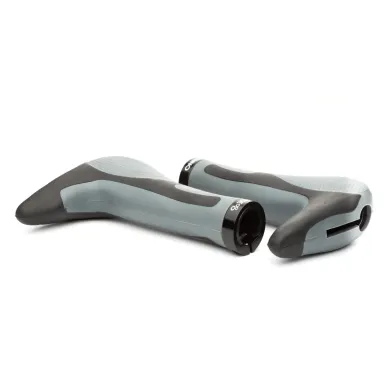 Гріпси Onride HornGrip50, ергономічні з ріжками, два замки, 140 мм, чорний/сірий