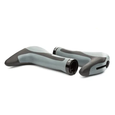 Гріпси Onride HornGrip50, ергономічні з ріжками, два замки, 140 мм, чорний/сірий