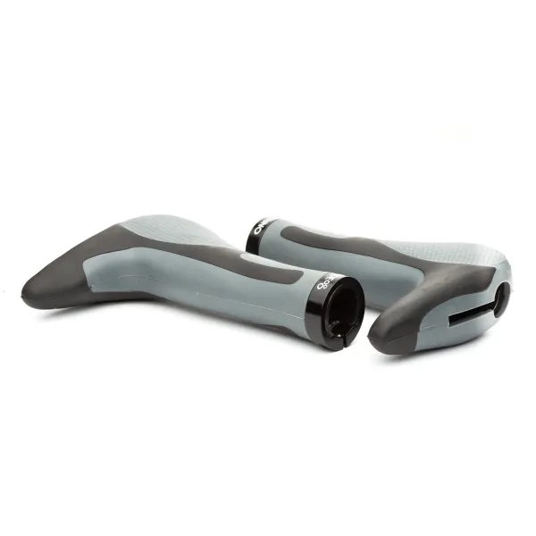 Грипсы Onride HornGrip50, эргономичные с рожками, два замка, 140 мм, черный/серый