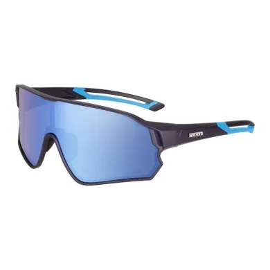 Очки Relax Artan, синие матовые, линза smoke, ice blue revo, кат. 3