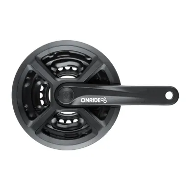 Комплект шатунів Onride Trio 820P, квадрат, 170 мм, 42-34-24T, 6/7/8 швидкостей, чорний