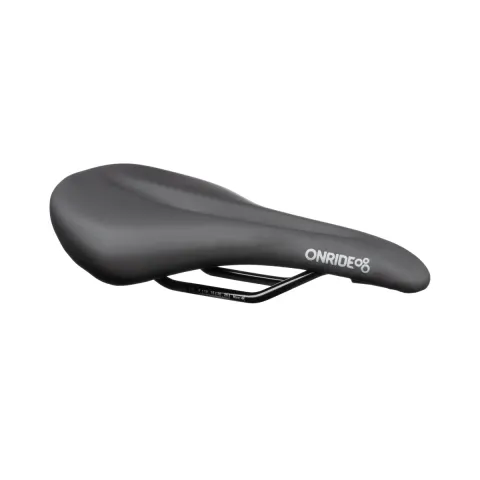 Сідло Onride Feel 20, сталеві рамки, 254x158 мм, з отвором, чорний