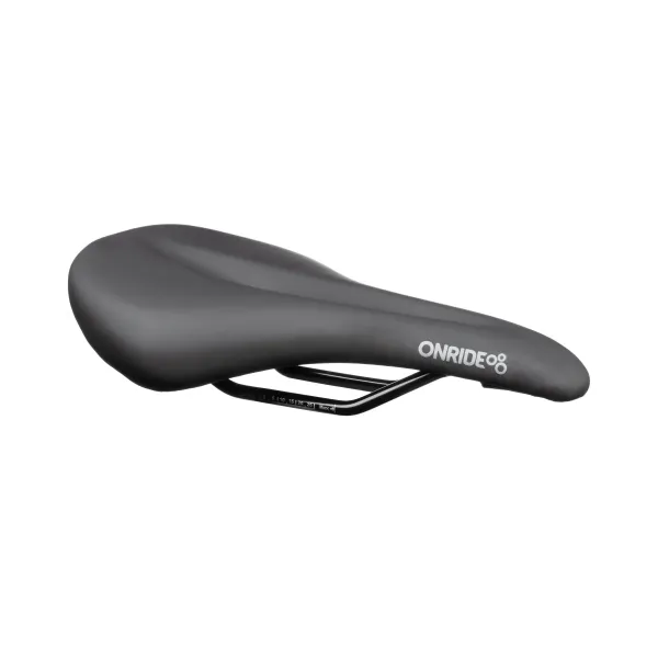Седло Onride Feel 20, стальные рамки, 254x158 мм, с отверстием, черное