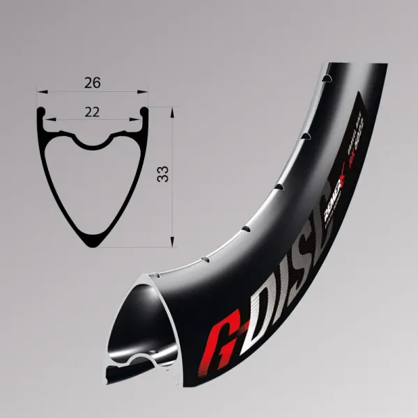 Обід Remerx G-DISC RX 5022 28'' 622x22 32 отв. FV чорний анодований E-Bike безкамерний Обід Remerx G-DISC RX 5022 28'' 622x22 32 отв. FV чорний анодований E-Bike безкамерний