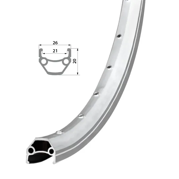 Обод Remerx HIT 21 RX 4521 26'' 559x21 32 отверстия AV пистонированный серебристый анодированный V-Brake CNC