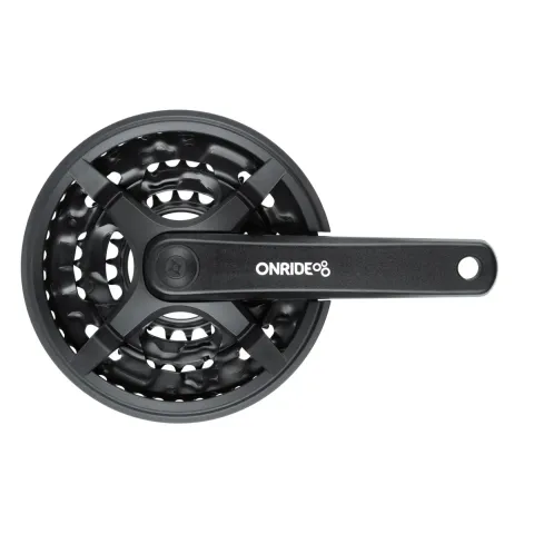 Комплект шатунів ONRIDE Trio 830P, під квадрат, 170 мм, 42-32-22T, чорний