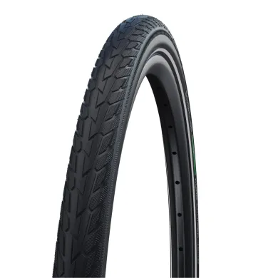 Покришка Schwalbe Road Cruiser 28x1.60 700x40C (42-622) Active, K-Guard, TwinSkin, GREEN, чорний/світловідбивальний
