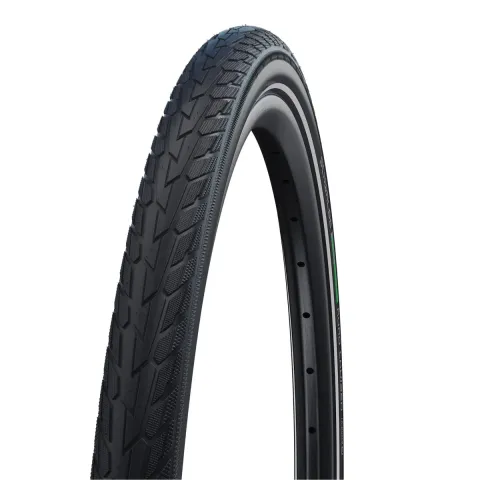 Покришка Schwalbe Road Cruiser 28x1.60 700x40C (42-622) Active, K-Guard, TwinSkin, GREEN, чорний/світловідбивальний