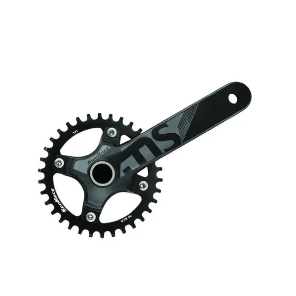 Комплект шатунов SunRace FCMS0V Hollowtech, ось 24 мм, 175 мм, 34T, 96BCD, 11/10/9 скоростей, чёрный