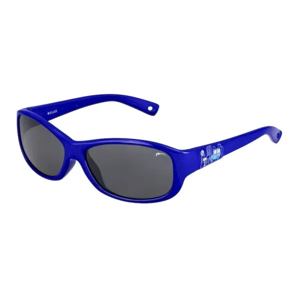 Окуляри Relax Meleda, оправа blue shiny, лінза smoke (PC), кат. 3, арт. R3064E
