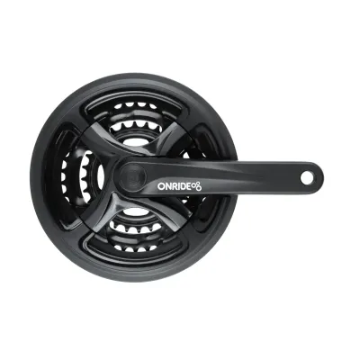 Комплект шатунів Onride Trio 840P, під квадрат, 170 мм, 48-38-28T, чорний