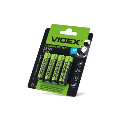 Батарейка щелочная Videx LR6/AA, 4 шт