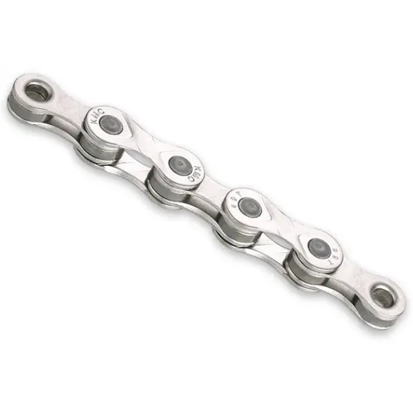 Ланцюг KMC e9 Silver, 9 швидкостей, 122 ланки, срібний + замок