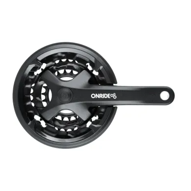 Комплект шатунів Onride Trio 850P, під квадрат, 170 мм, 42-32-22T, 8/7/6 швидкостей, чорний