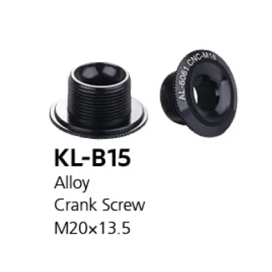 Болт лівого шатуна Kenli KL-B15, алюміній, M20x13,5 (Hollowtech)