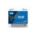 Цепь KMC X10 Grey, 10 скоростей, 114 звеньев, серая, с замком