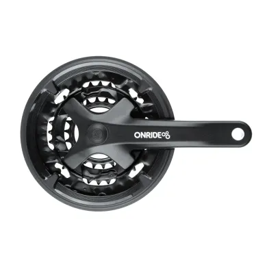 Комплект шатунів ONRIDE Trio 920P, під квадрат, 170 мм, 44-32-22T, 9 швидкостей, з захистом, чорний