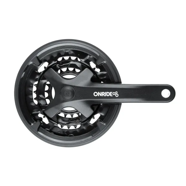 Комплект шатунов Onride Trio 920P, под квадрат, 175 мм, 44-32-22T, 9 скоростей, черный Комплект шатунов Onride Trio 920P, под квадрат, 175 мм, 44-32-22T, 9 скоростей, черный