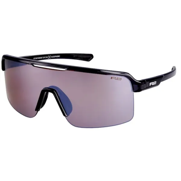 Окуляри R2 BOOST, оправа grey (crystal, shiny), лінза brown PC High contrast HD Polarized, silver mirror