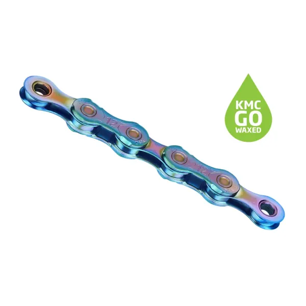 Ланцюг KMC X12 Aurora Blue 12 швидкостей, 126 ланок, із замком, змащений KMC GO WAX