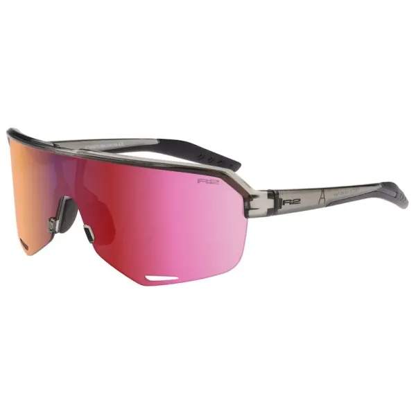 Очки R2 FLUKE dark/grey (PC), линза pink (HD), покрытие black/red full revo, кат. 3