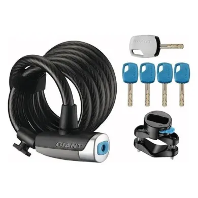 Велозамок Giant Surelock Flex Key Coil 1850х15мм ключ
