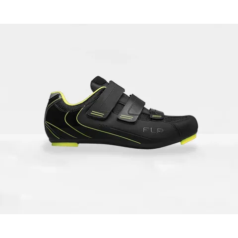 Велотуфлі шосейні FLR F-35 чорні/неон жовті 41