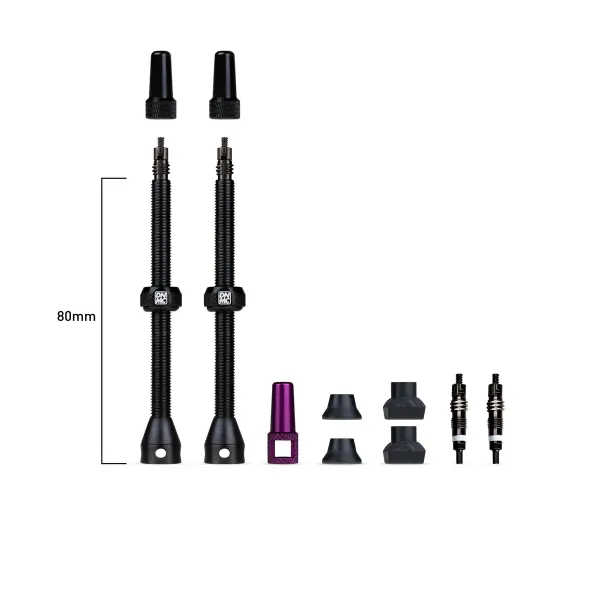 Безкамерні вентилі Dynamic Barkeeper Tubeless Valves 80 мм чорні