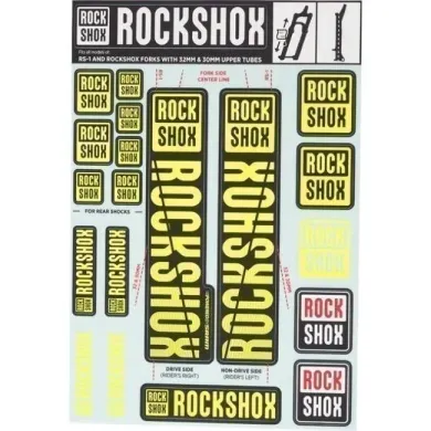 Набір наліпок RockShox KIT 35MM DC NE01 YELLOW