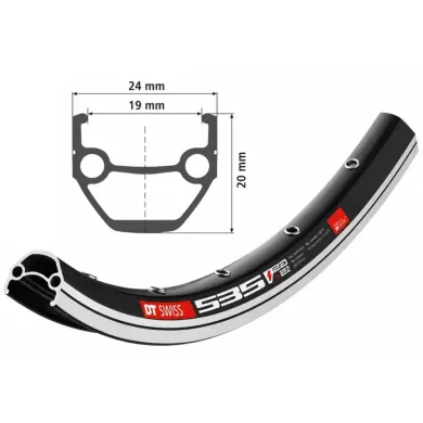 Обід DT SWISS 535 26x19 RIM BRAKE 36 отворів