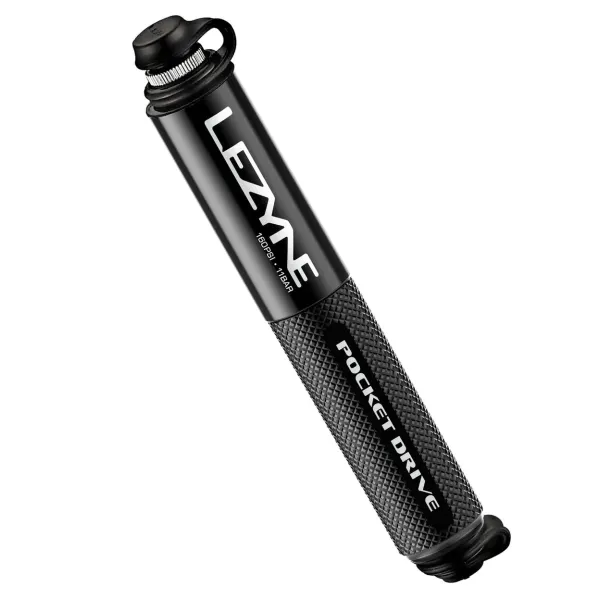 Ручний насос LEZYNE Pocket Drive 160 psi Чорний