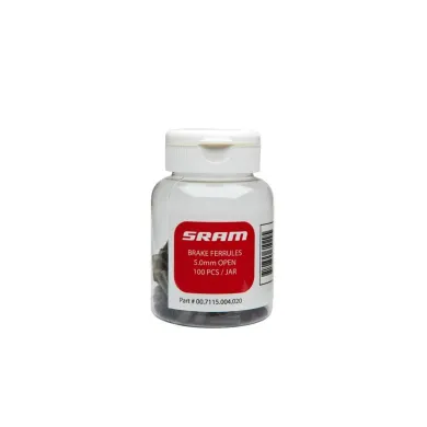 Кінцевики боудена SRAM Brake Ferrules 5.0 мм Black, 100 шт.
