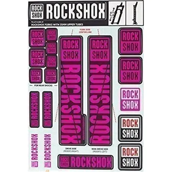 Набір наліпок RockShox KIT 35MM MAGENTA