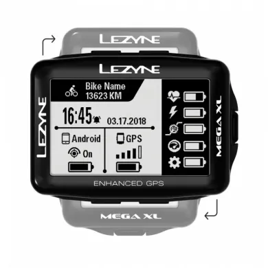 Велокомп'ютер LEZYNE MEGA XL GPS Чорний