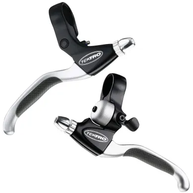 Гальмівні ручки Tektro CL530TS+CL535RT з дзвоником чорний/сріблястий пара