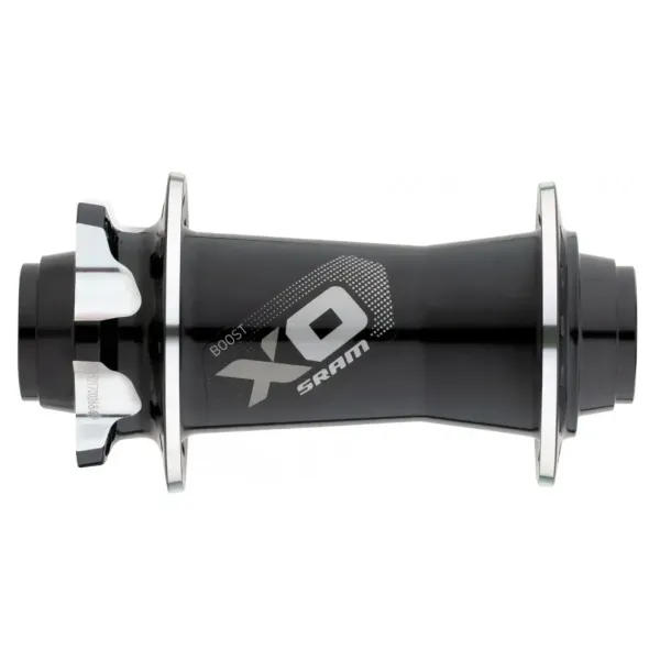 Передня втулка SRAM X0 32 отвори, 20x110 мм, 6 болтів, чорний/сріблястий