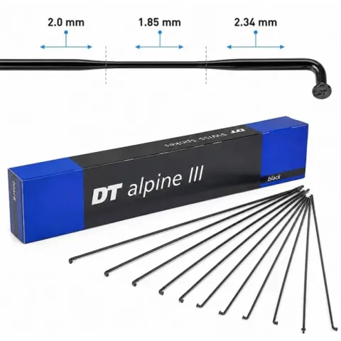 Спиці DT SWISS Alpine III 2.0/1.8/2.34 мм 261 мм чорні 100 шт