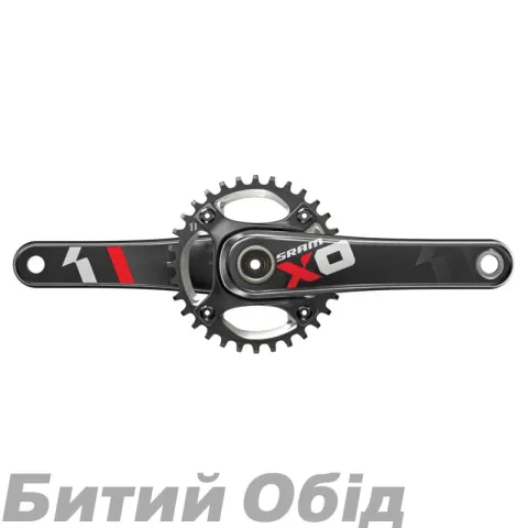 Шатуни SRAM X01 DH, карбон, 165 мм, 34T, BCD 94 мм, BB30